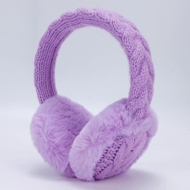 Ztl Kids Knit Earmuffs Winter Outdoor Plush Ear Warmers for Boys Girls 4-16 Years - Image 2
